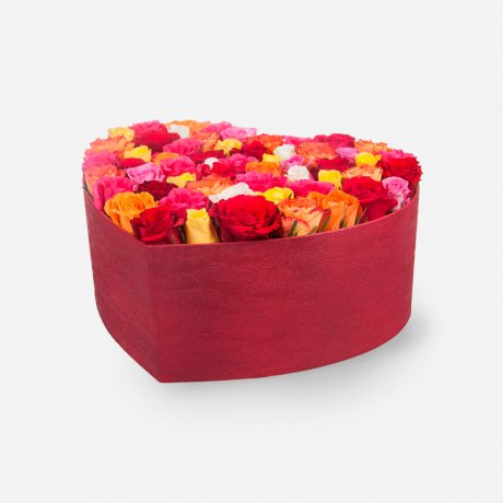 Коробка с розами "Be my Valentine"