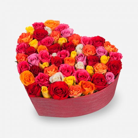 Коробка с розами "Be my Valentine"