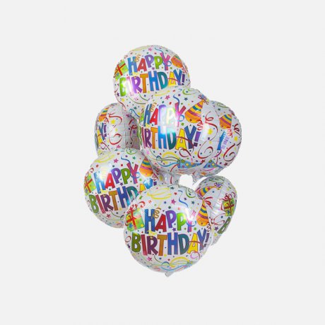 Букет из 9 шаров "Happy birthday"